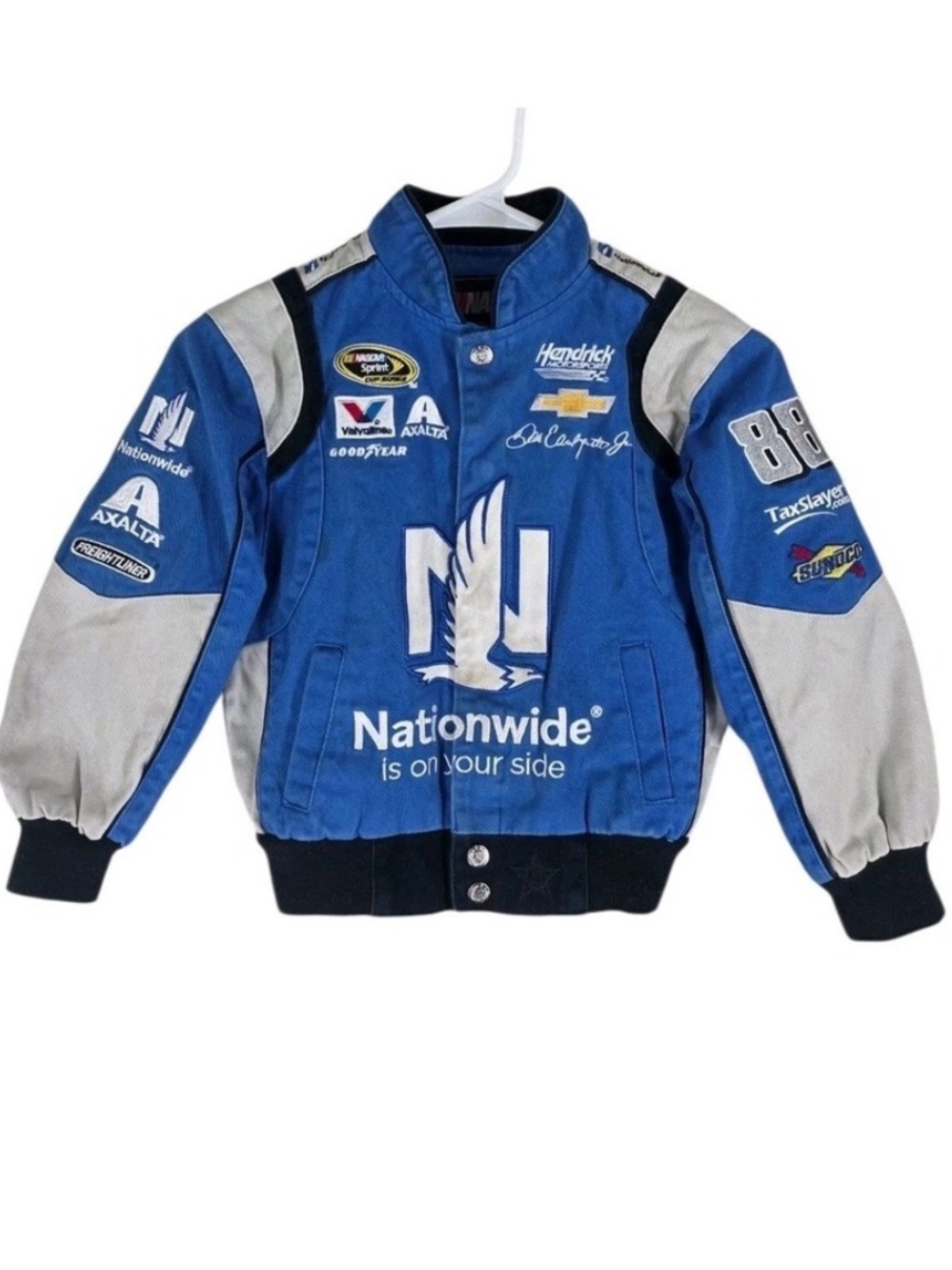 JH Design Dale Earnhardt Jr 88 Nationwide NASCAR Racing Jacket Kids Small 5-6